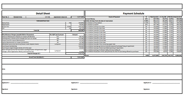 Shapoorji Pallonji Kandivali Costing Plan