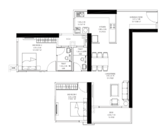 Shapoorji Pallonji Kandivali 2BHK Plan