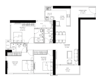 Shapoorji Pallonji Kandivali East 3BHK Plan